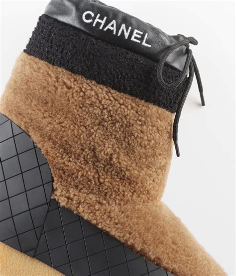 chanel boots shearling